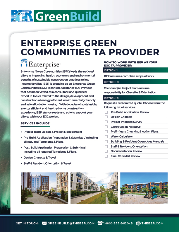 Image of summary flyer of BER Enterprise Green Community Services